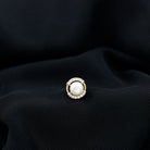 Real Freshwater Pearl Circle Cartilage Earring with Diamond Freshwater Pearl - ( AAA ) - Quality - Arisha Jewels