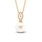 Arisha Jewels-Handpicked Freshwater Pearl Pendant with Diamond