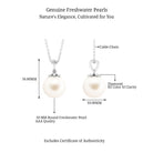 Arisha Jewels-Handpicked Freshwater Pearl Drop Pendant with Diamond