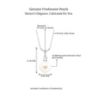 Arisha Jewels-Handpicked White Pearl Drop Pendant Necklace with Diamond