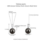 Arisha Jewels-Natural Tahitian Pearl Solitaire Pendant with Diamond