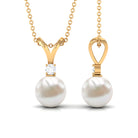 Arisha Jewels-Handpicked White Pearl Drop Pendant Necklace with Diamond