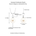 Arisha Jewels-Handpicked White Pearl Drop Pendant Necklace with Diamond