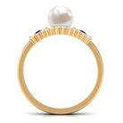 Arisha Jewels-Elegant White Pearl Ring Set for Bride