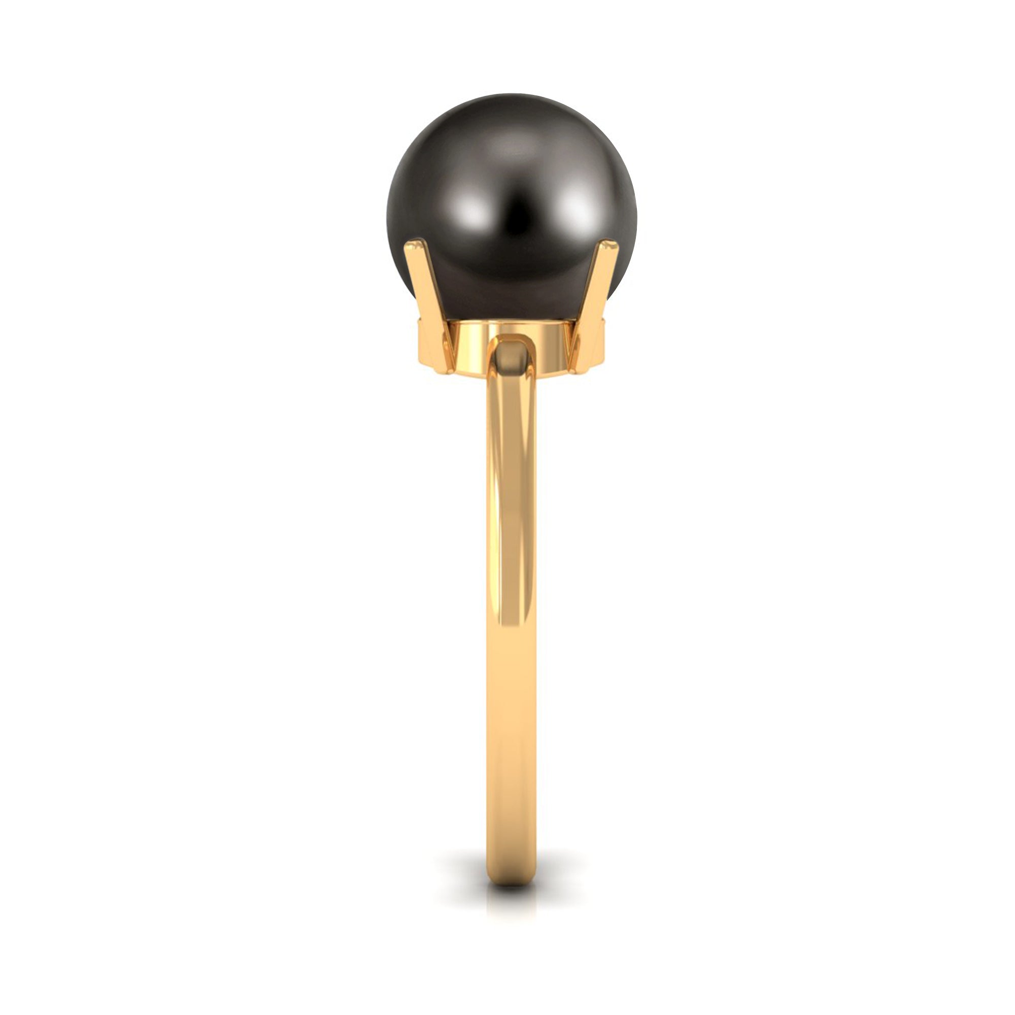 Arisha Jewels-Round Tahitian Pearl Solitaire Ring