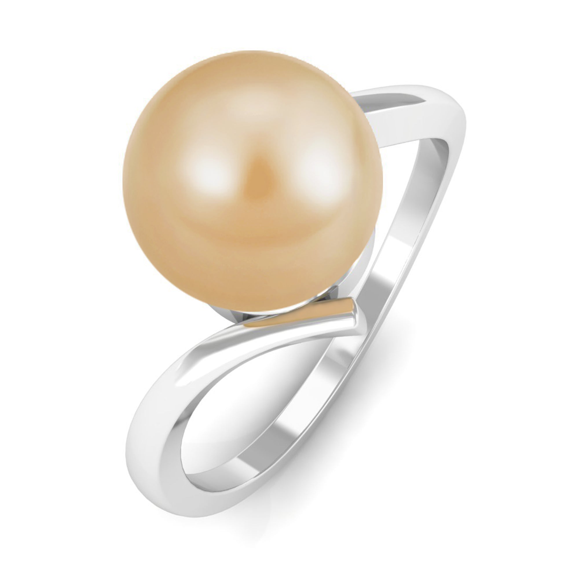 Arisha Jewels-Solitaire South Sea Pearl Bypass Ring