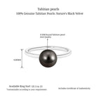 Arisha Jewels-8 MM Solitaire Black Pearl Minimal Ring