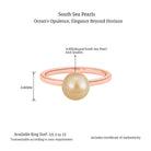 Arisha Jewels-Minimal Round South Sea Pearl Solitaire Ring