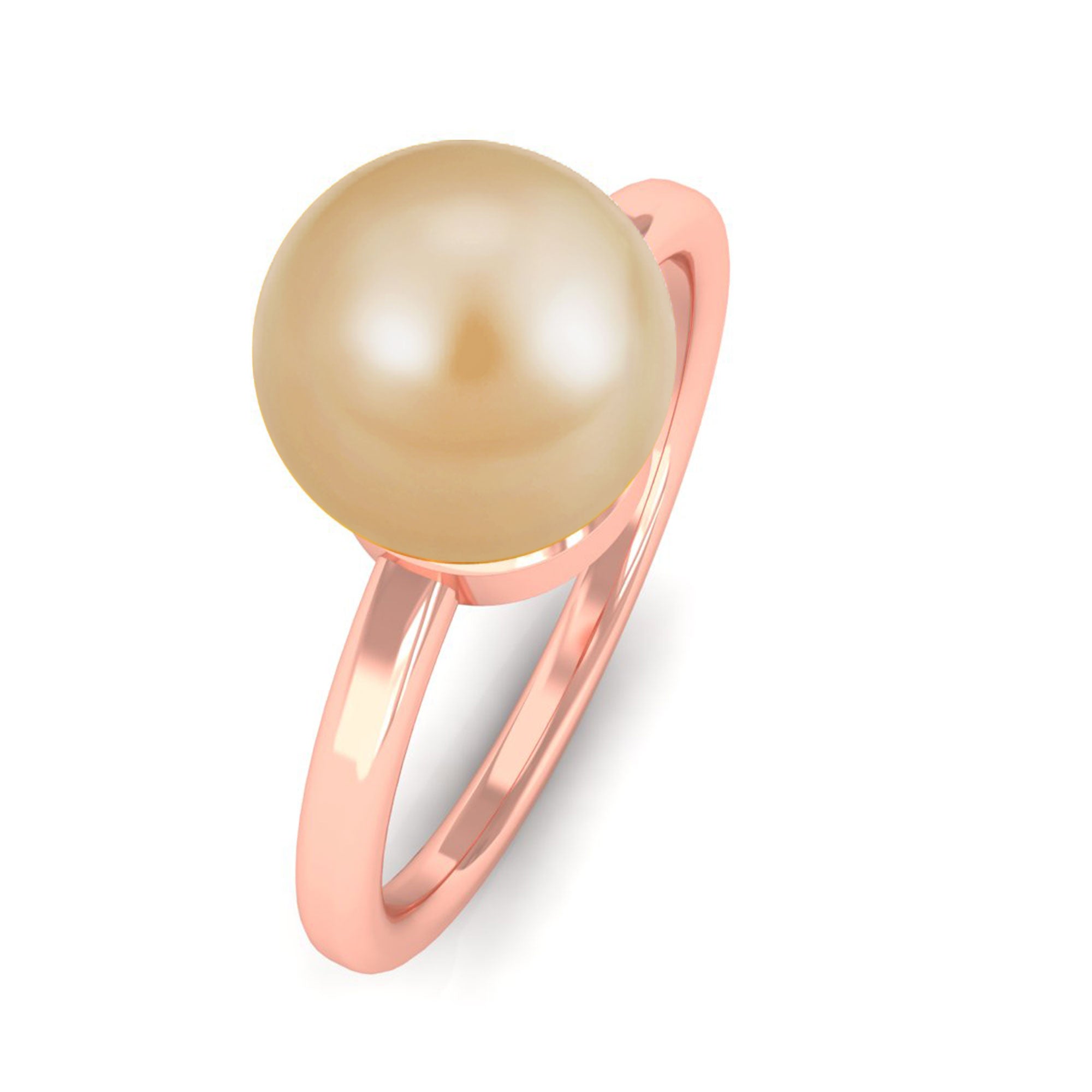 Arisha Jewels-Minimal Round South Sea Pearl Solitaire Ring