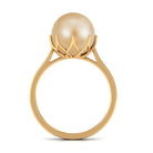 Arisha Jewels-Simple Golden South Sea Pearl Solitaire Ring