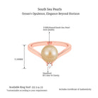 Arisha Jewels-South Sea Pearl Chevron Promise Ring with Diamond