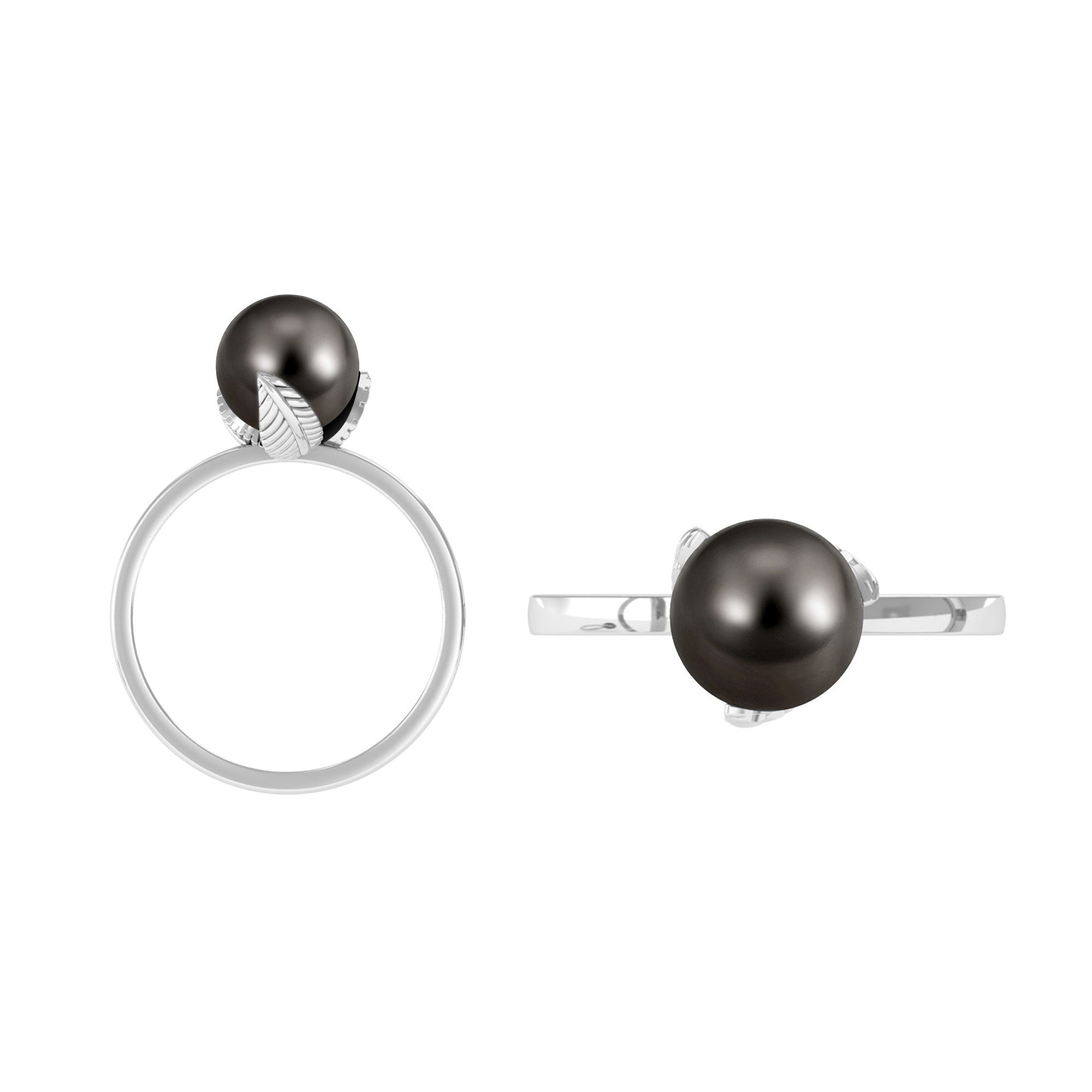 Arisha Jewels-Natural Tahitian Pearl Solitaire Ring