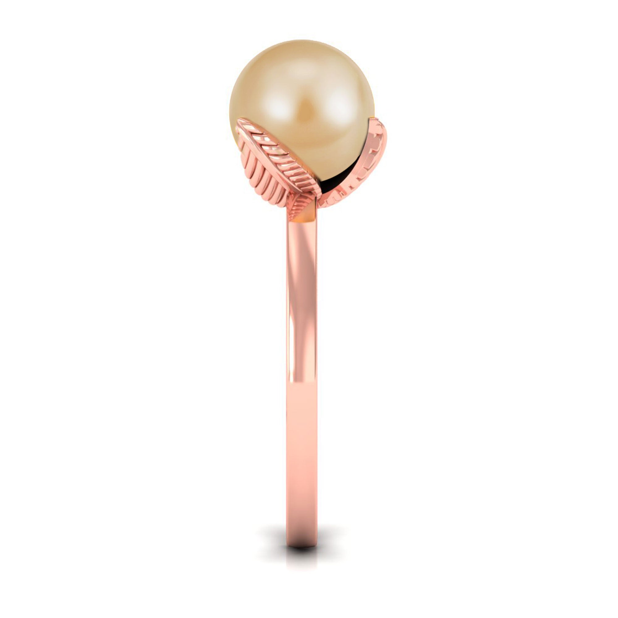 Arisha Jewels-Nature Inspired South Sea Pearl Solitaire Ring with Petals