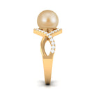 Arisha Jewels-Statement South Sea Pearl Crossover Ring with Diamond