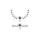 Tahitian Pearl Butterfly Charm Bracelet with Sapphire and Diamond Tahitian pearl-AAA Quality - Arisha Jewels