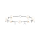 Freshwater White Pearl Bracelet with Charms Freshwater Pearl-AAA Quality - Arisha Jewels