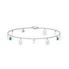 Designer Freshwater Pearl Chain Bracelet with Lock Charms Freshwater Pearl-AAA Quality - Arisha Jewels