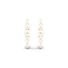 Elegant Freshwater Pearl Hoop Earrings in Graduated Style Freshwater Pearl-AAAA Quality - Arisha Jewels