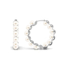 Elegant Freshwater Pearl Hoop Earrings Freshwater Pearl-AAA Quality - Arisha Jewels