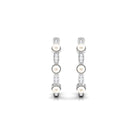 Vintage Inspired Minimal Freshwater Pearl Hoop Earrings with Diamond Freshwater Pearl-AAA Quality - Arisha Jewels