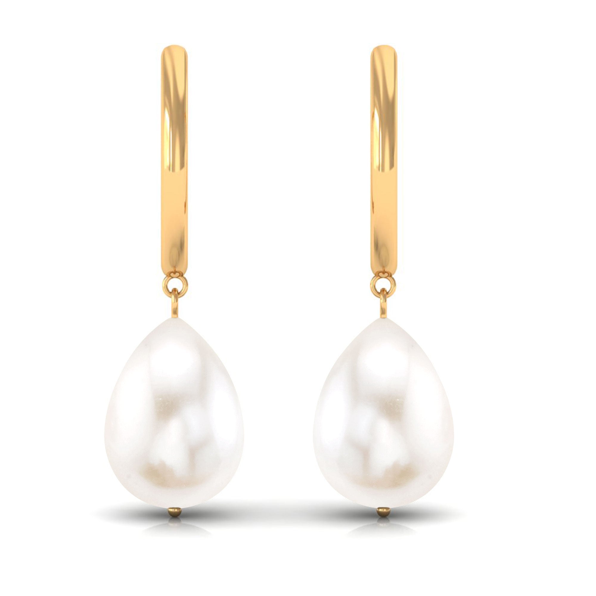 Minimal Freshwater Pearl Drop Earrings Freshwater Pearl-AAA Quality - Arisha Jewels