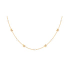 Arisha Jewels-Animal Inspired Freshwater Pearl Station Chain Necklace with Diamond