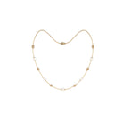 Arisha Jewels-Animal Inspired Freshwater Pearl Station Chain Necklace with Diamond