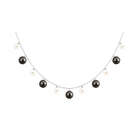 Black and White Pearl Layered Necklace Tahitian pearl-AAA Quality - Arisha Jewels